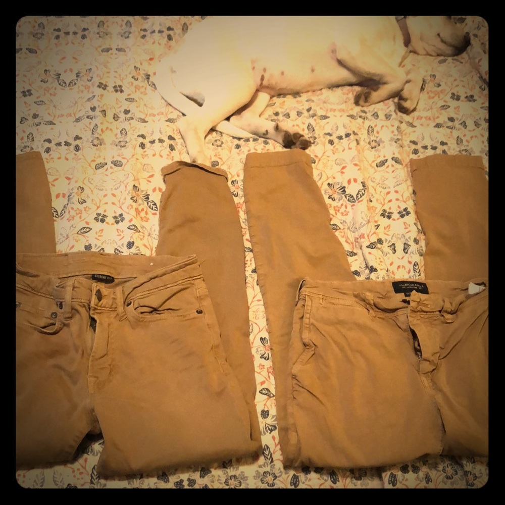 2 pr of American eagle khakis